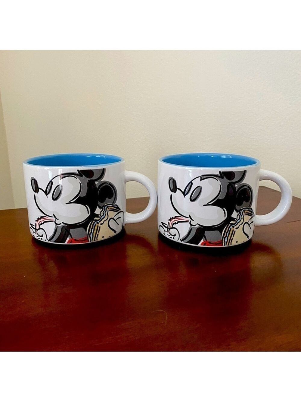 Disney Mickey Mouse Oversized Ceramic Mugs – Set of 2